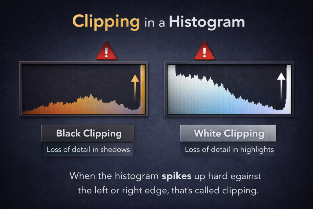 clipping in the histogram