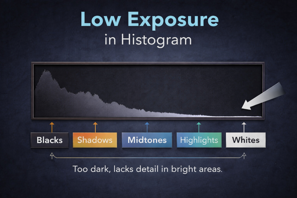 low exposure in histogram