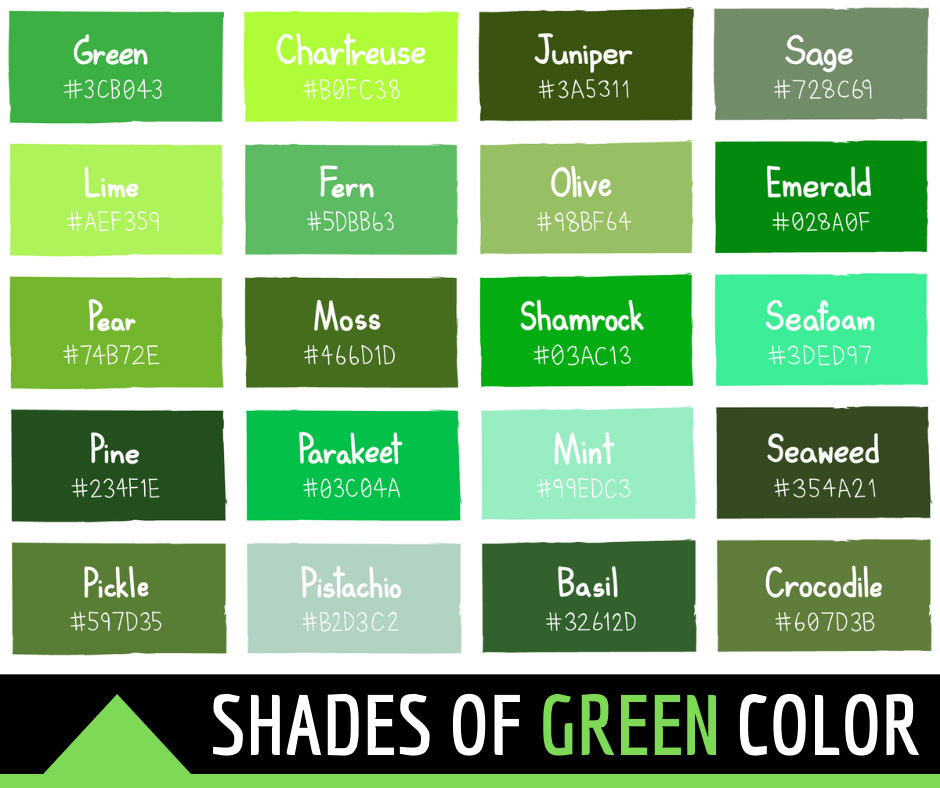 green color shades