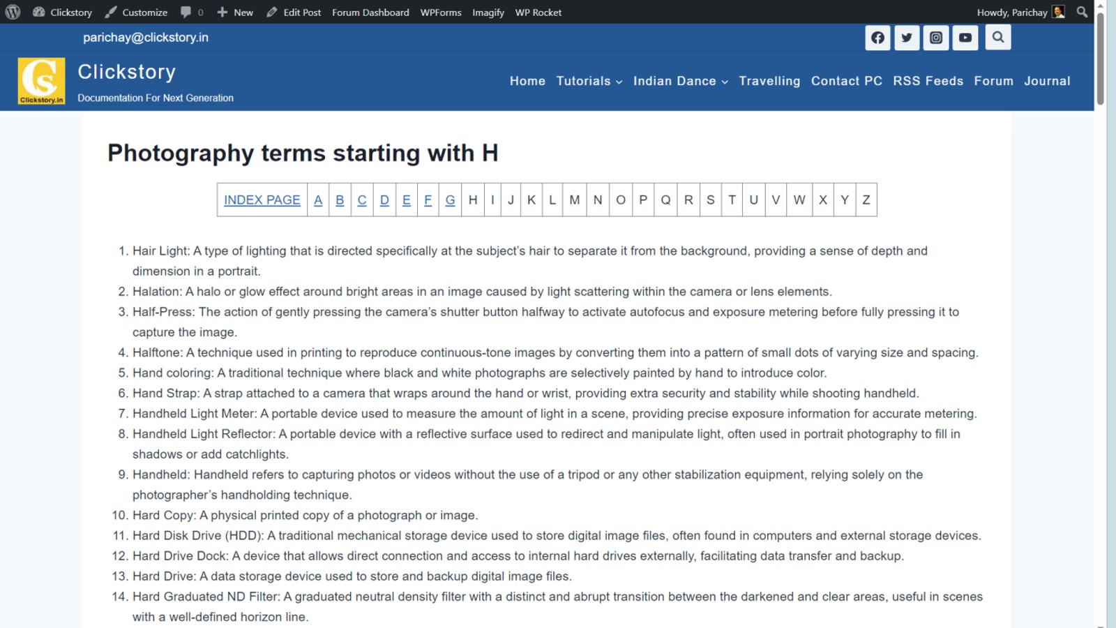 photography terms starting with g