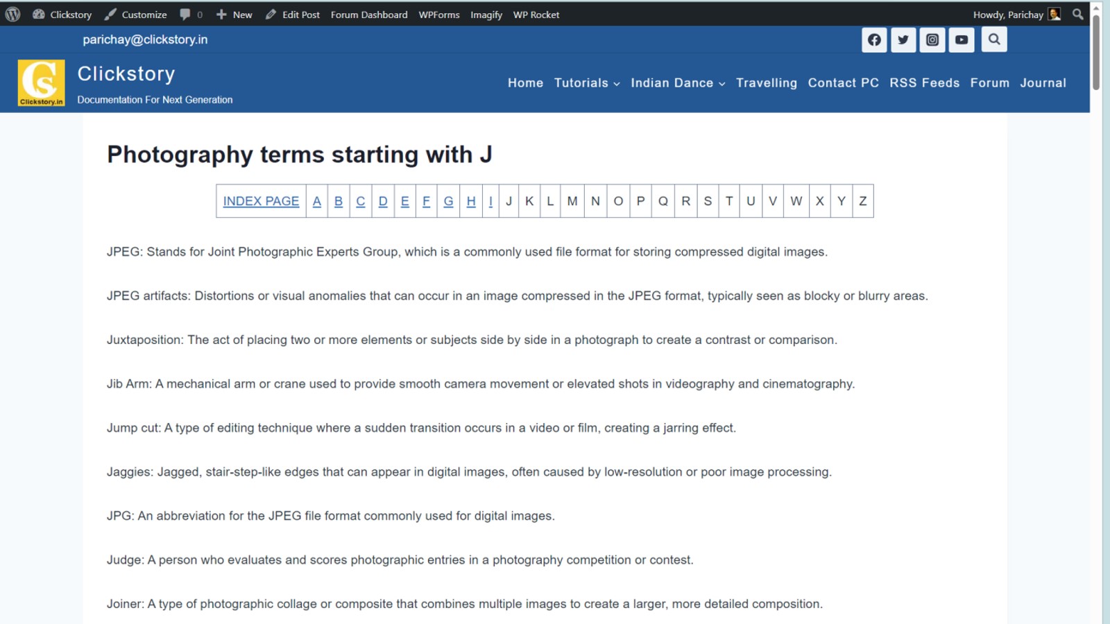 photography terms starting with j