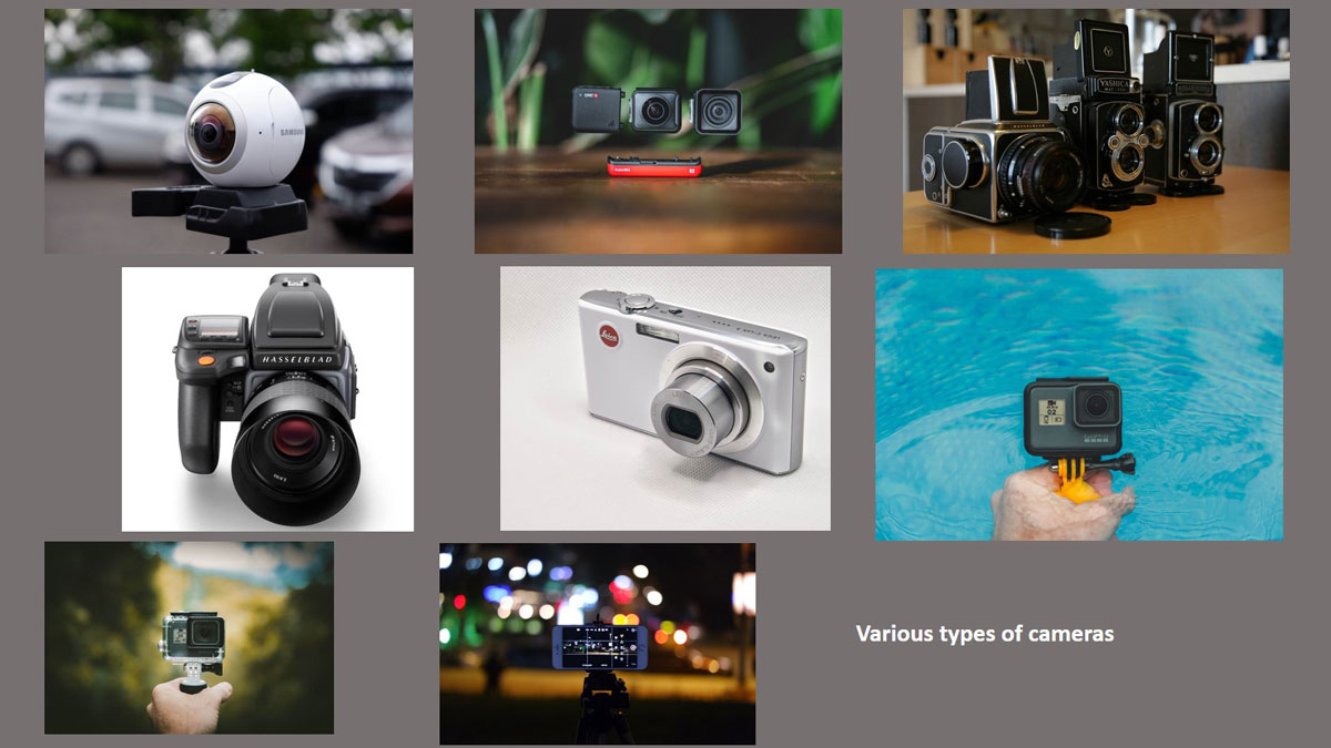 Various types of cameras: purposes and applications