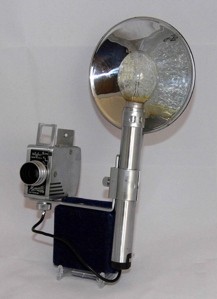 miniature viewfinder camera and flash unit