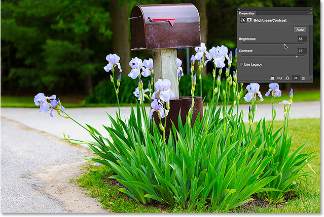 photoshop brightness contrast
