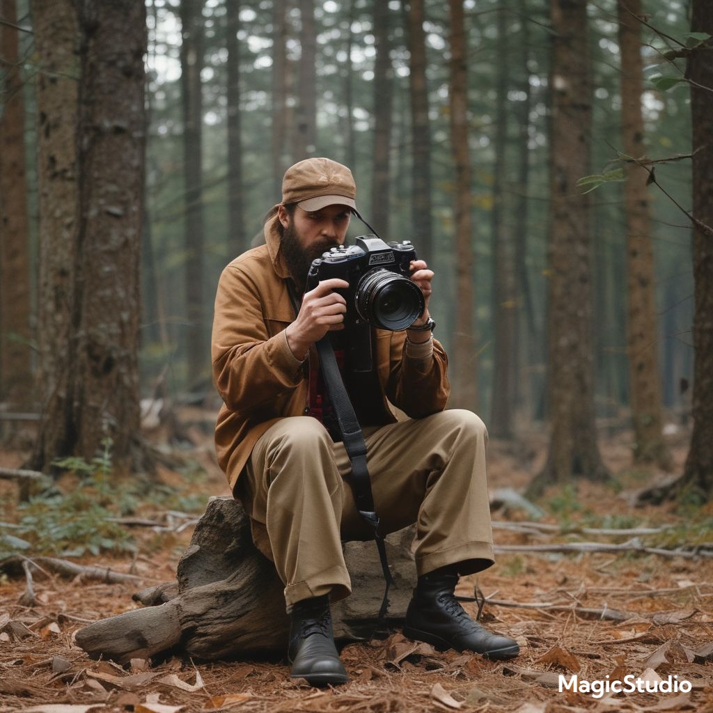man with camera for ergonomics and self-care