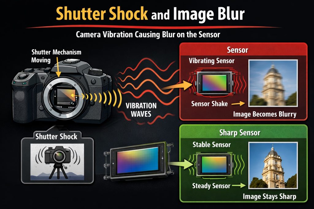 shutter shock and image turn blur