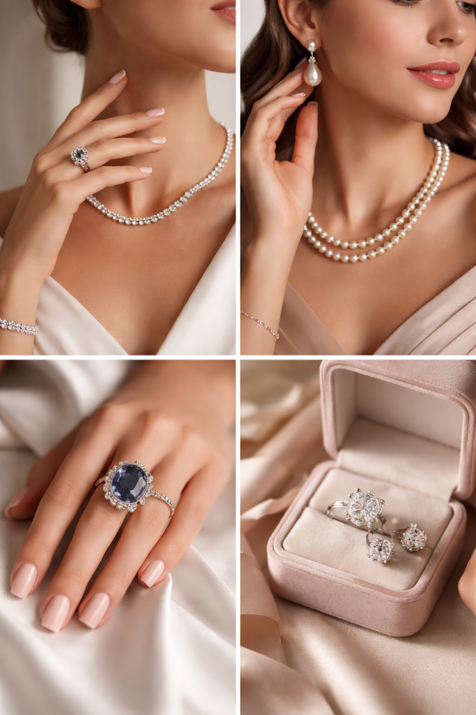 collage of jewelry images photography