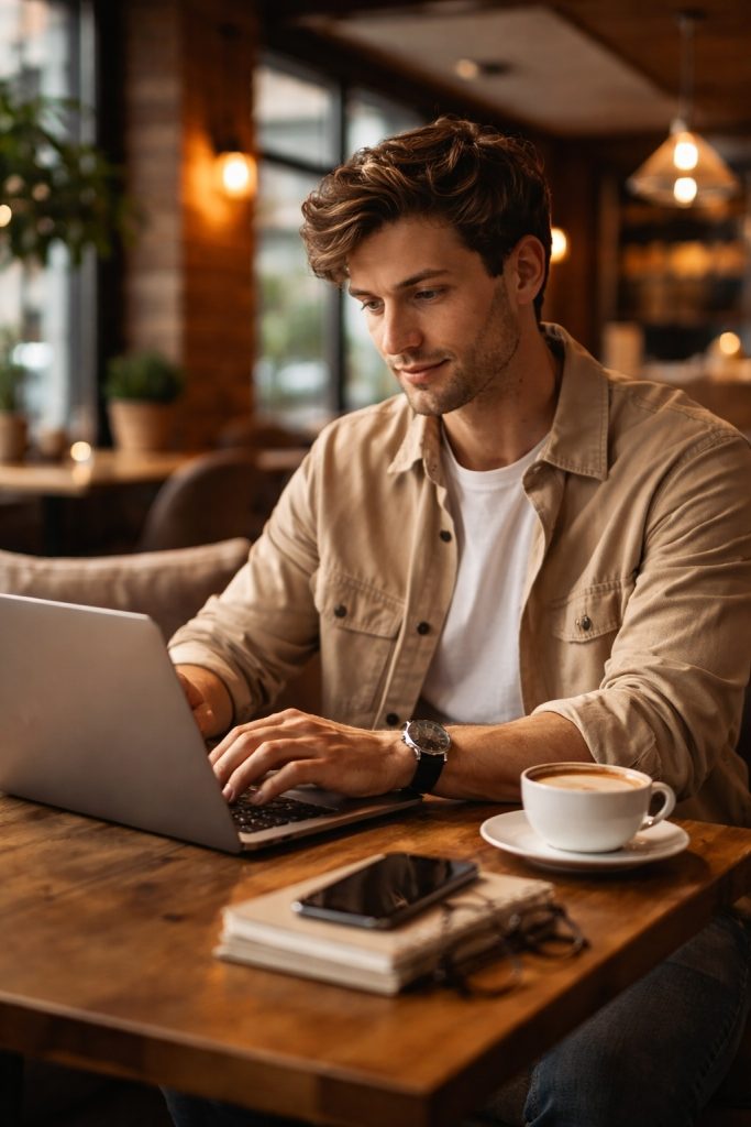 ai image generation cosy cafe