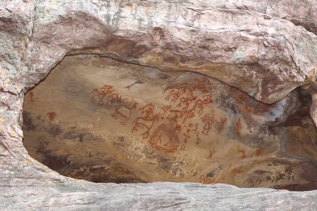 ancient origins of dance cave painting in bhimbetka