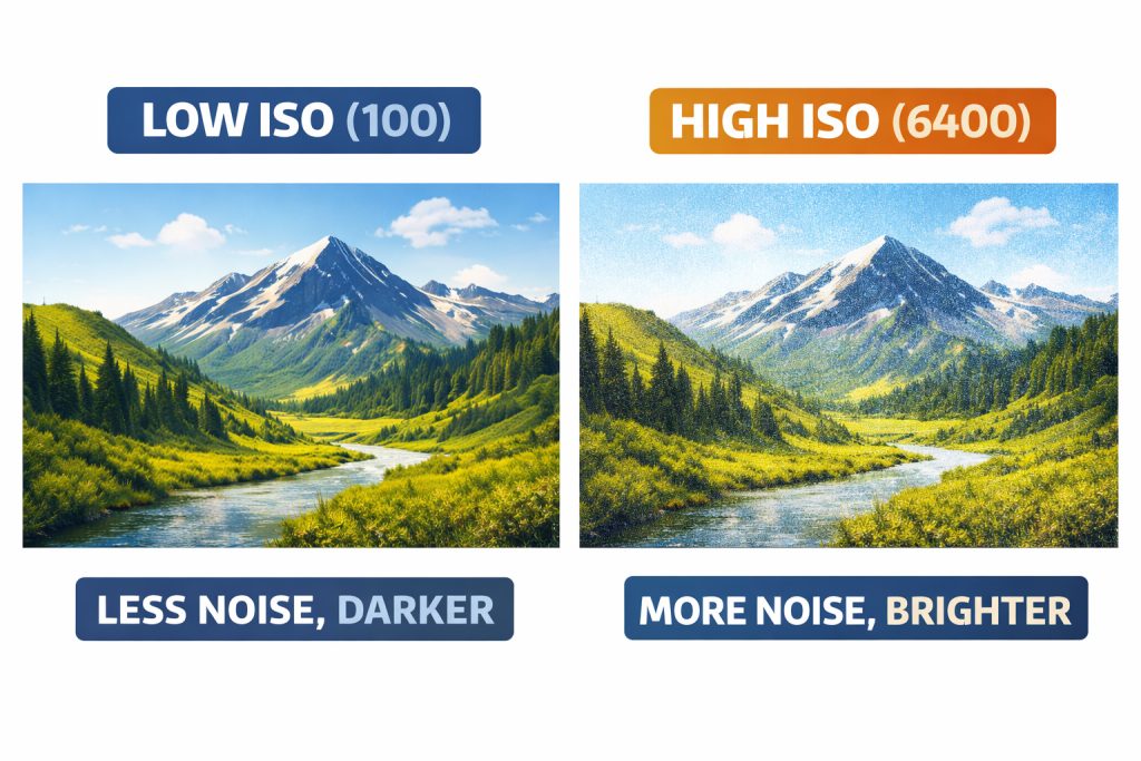 understanding iso with low and high
