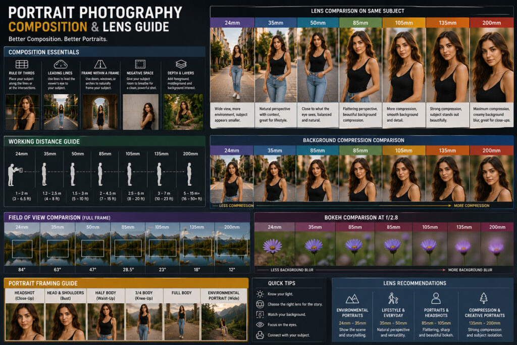 portrait photography composition and lens guide