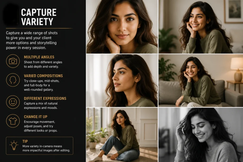 professional portrait photography workflow variety female angles