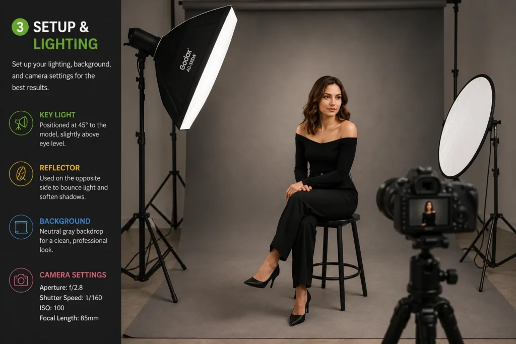 professional portrait photography-workflow-setup-lighting
