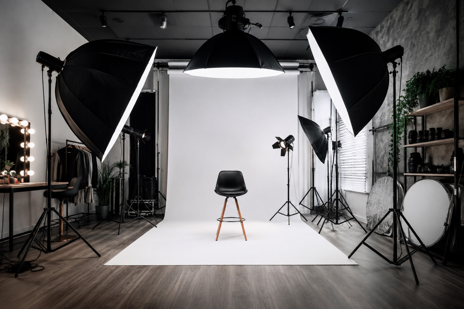 modern studio with lighting setup advantages of studio photography
