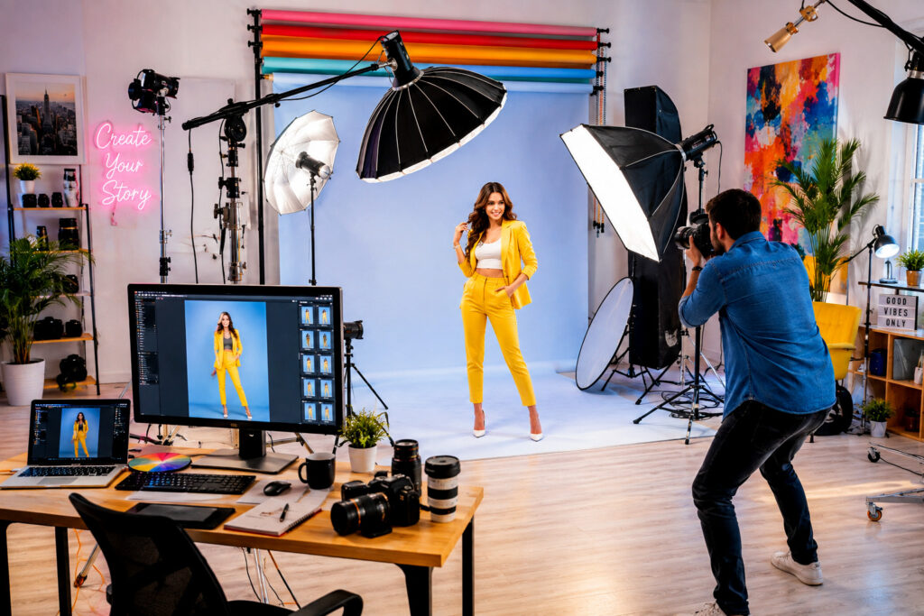 modern studio photography setup