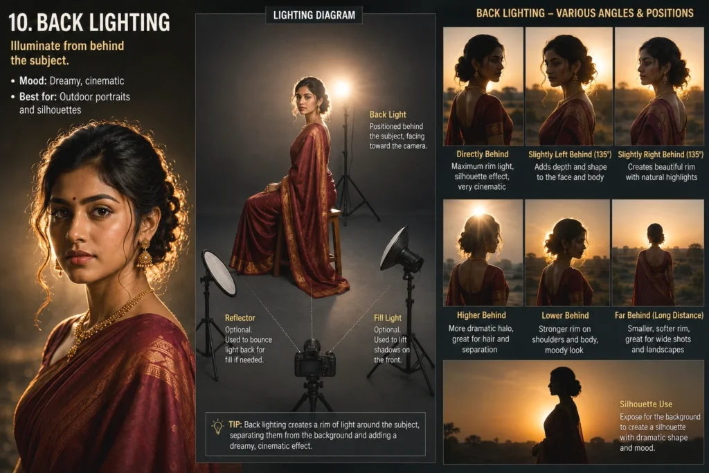 portrait lighting setups  back lighting