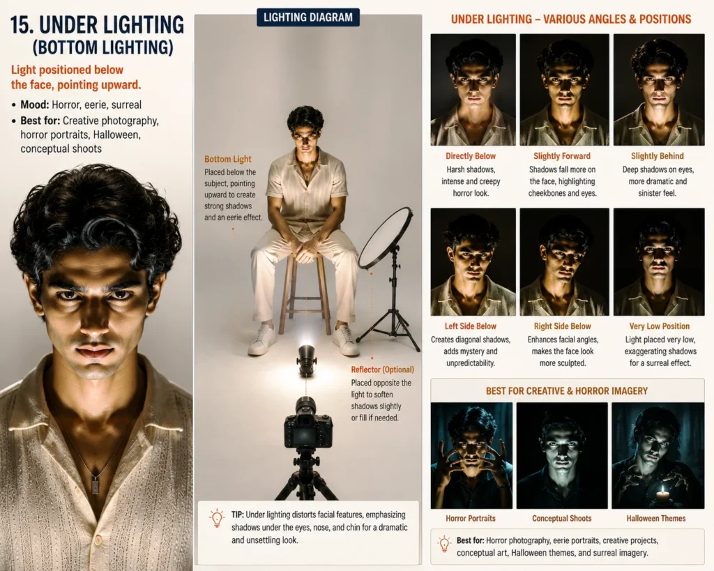 portrait lighting setups  under lighting