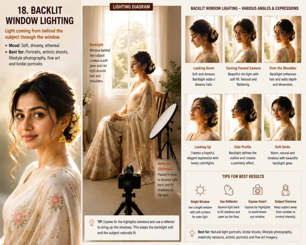 portrait lighting setups  backlit window lighting
