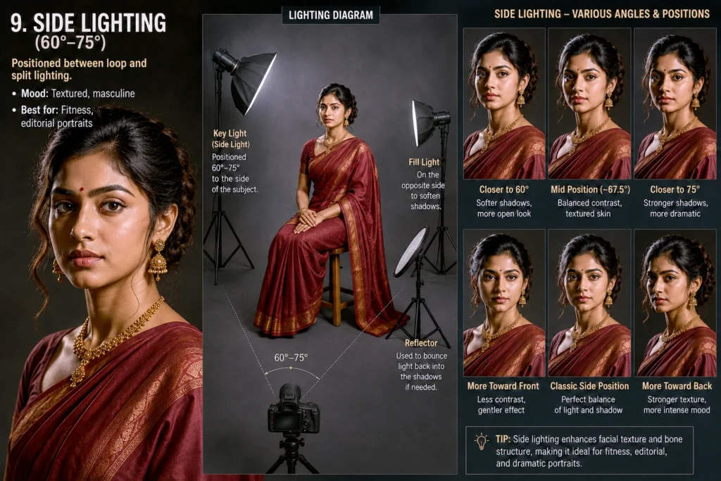 portrait lighting setups  side lighting