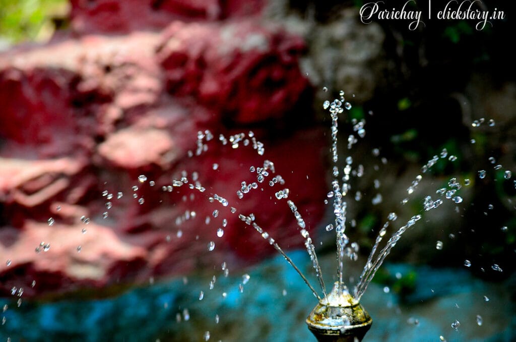 close up water fountain