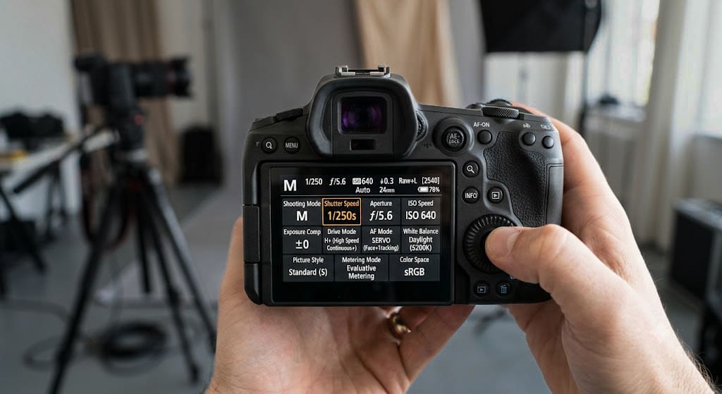 camera settings in connection with photo story grammar