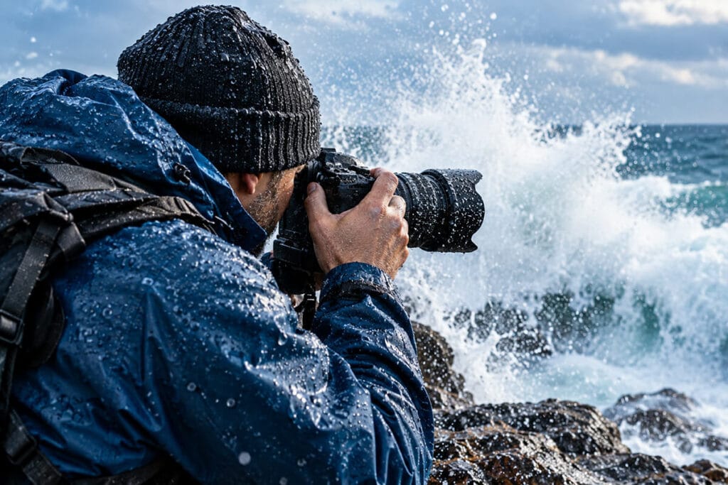weather proof camera in sea area
