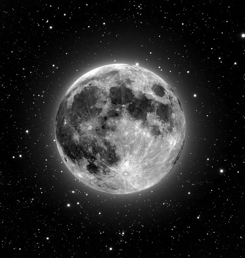 moon and starts astrophotography