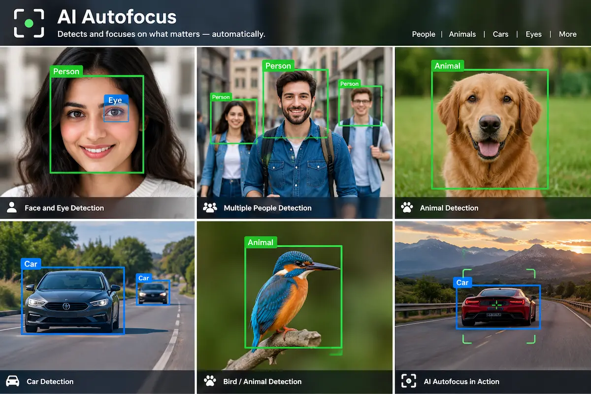 AI autofocus subject detection
