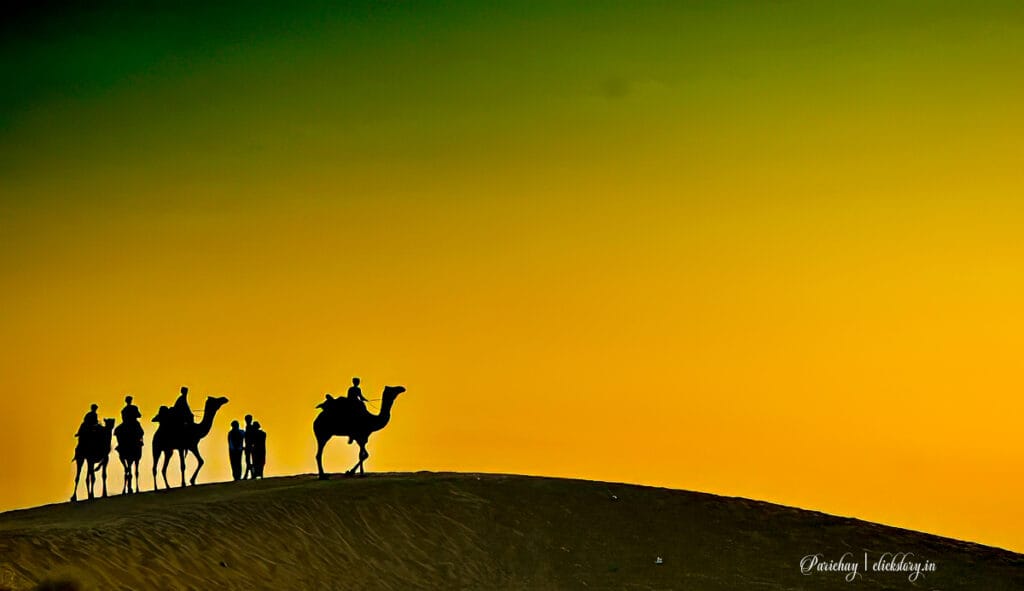 landscape photography with kit lens connection with Rajasthan sandunes sunset