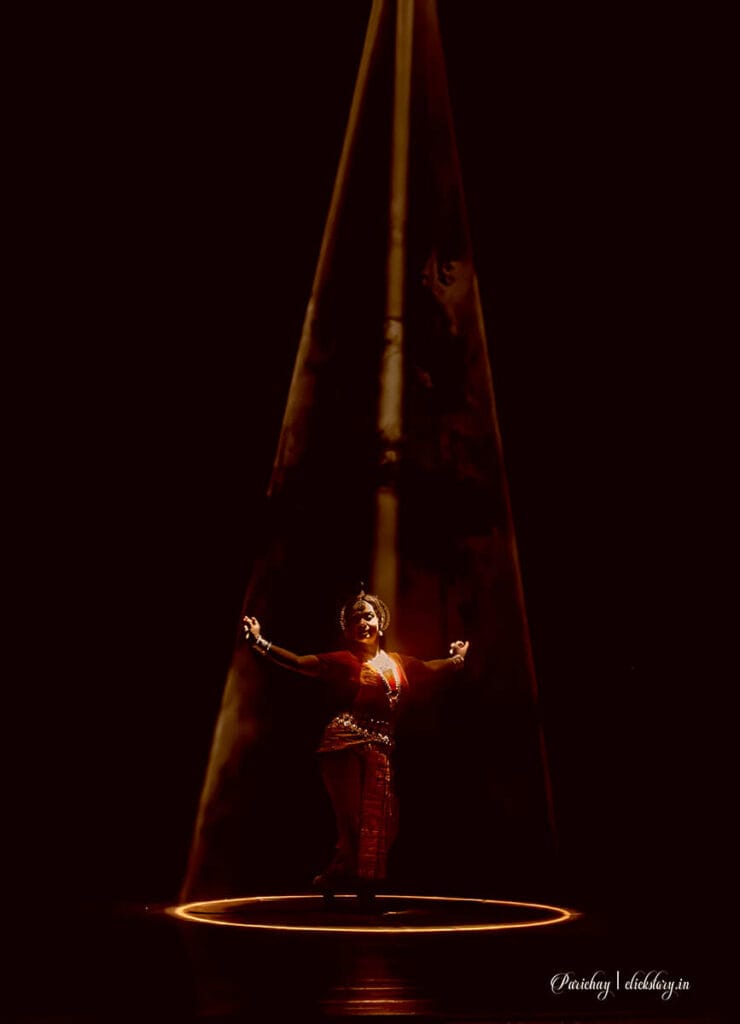 an experimental odissi dance moment portrait camera settings